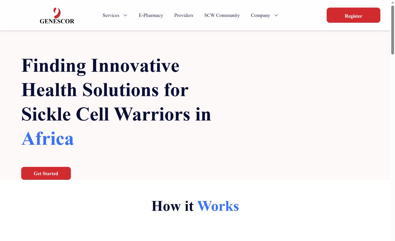 Genescor website preview
