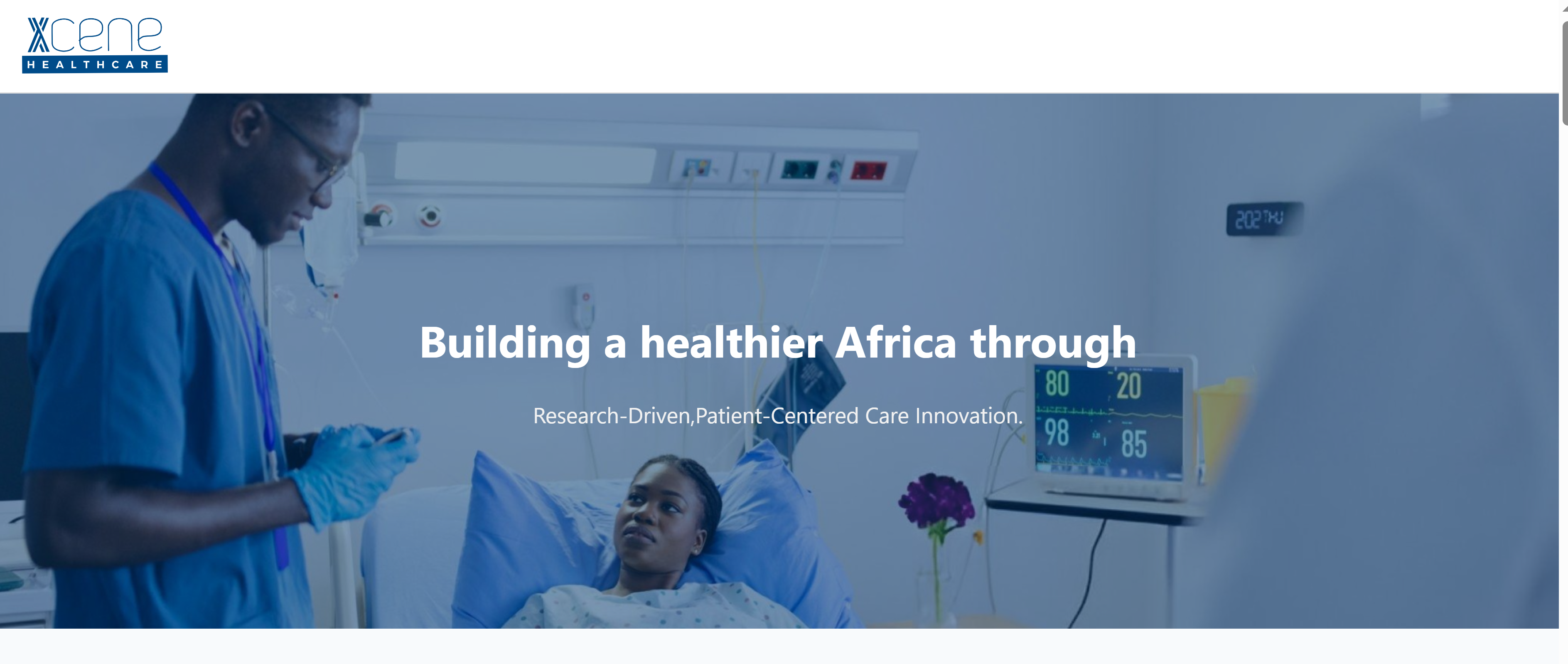 Xcene Healthcare website preview